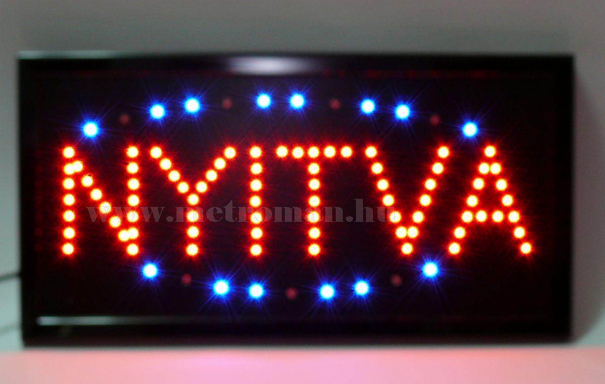 LED világító reklám tábla, NYITVA LDH-008